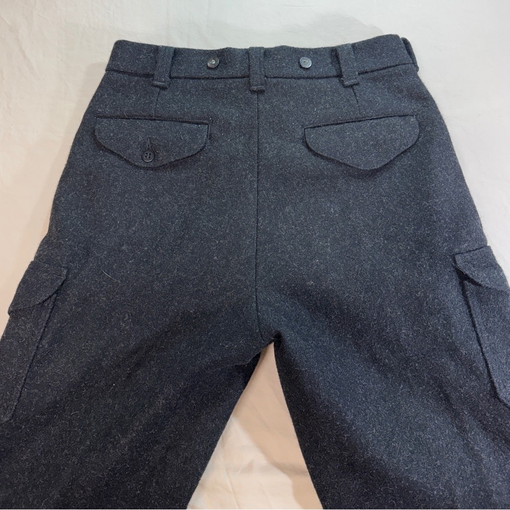 Vintage Filson Mackinaw 100% Wool Pants Mens 34x33 Black Trousers USA Made Heavy - Picture 10 of 10